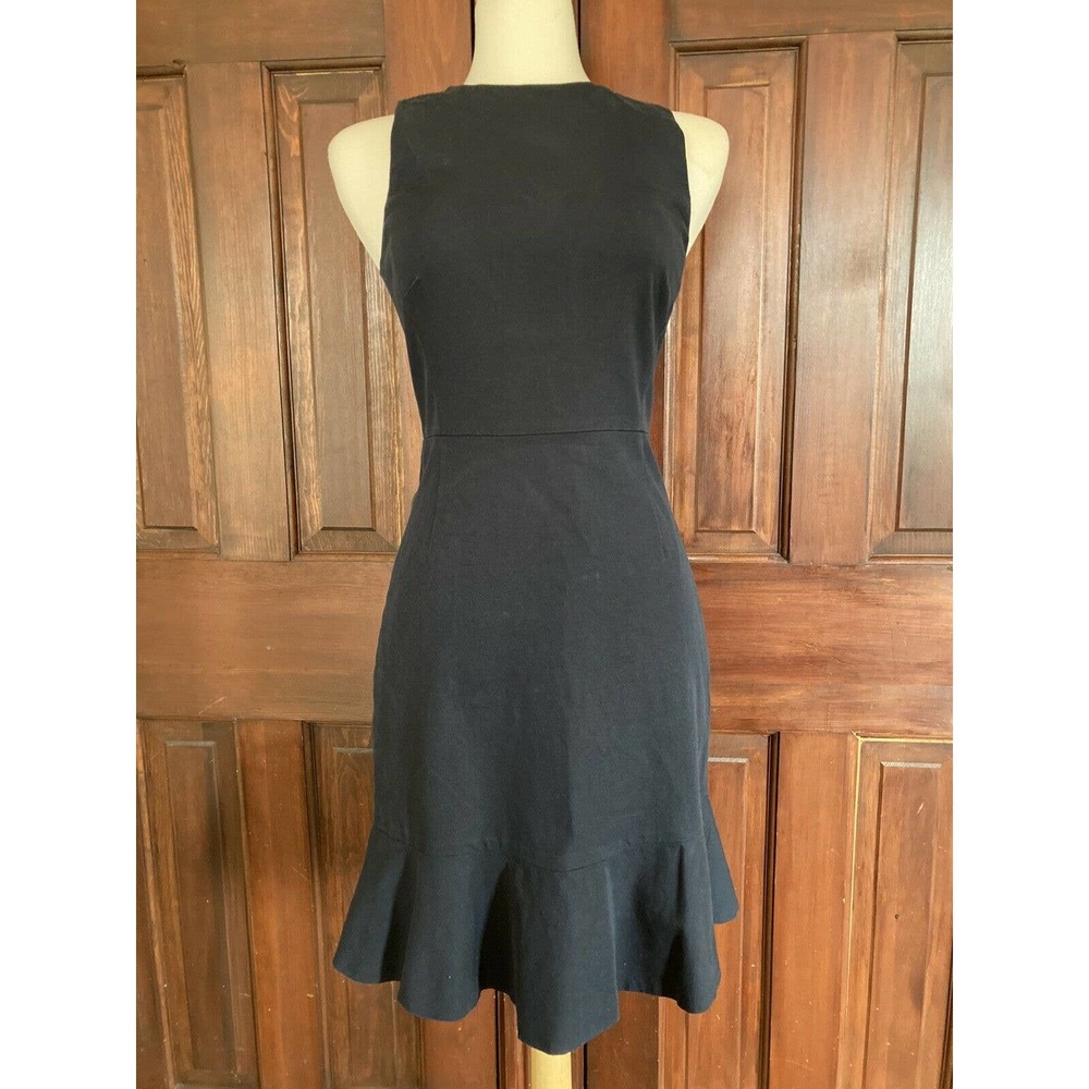 J Crew Navy Blue Cotton Spandex Dress Size 0
